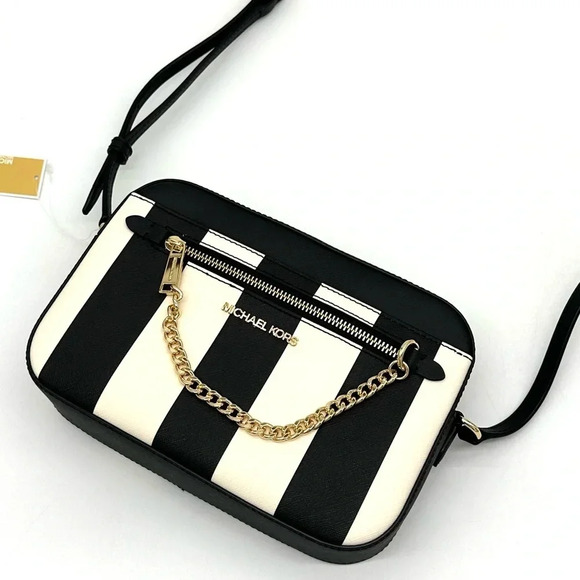 Michael Kors Large EW Zip Chain Xbody Crossbody Bag & Top Zip Coin Pouch Black - Picture 11 of 15